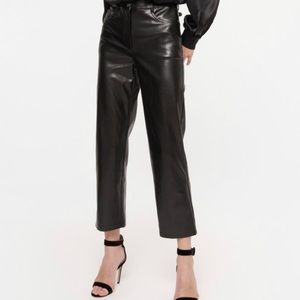 H&M black Fayx leather pants sz8